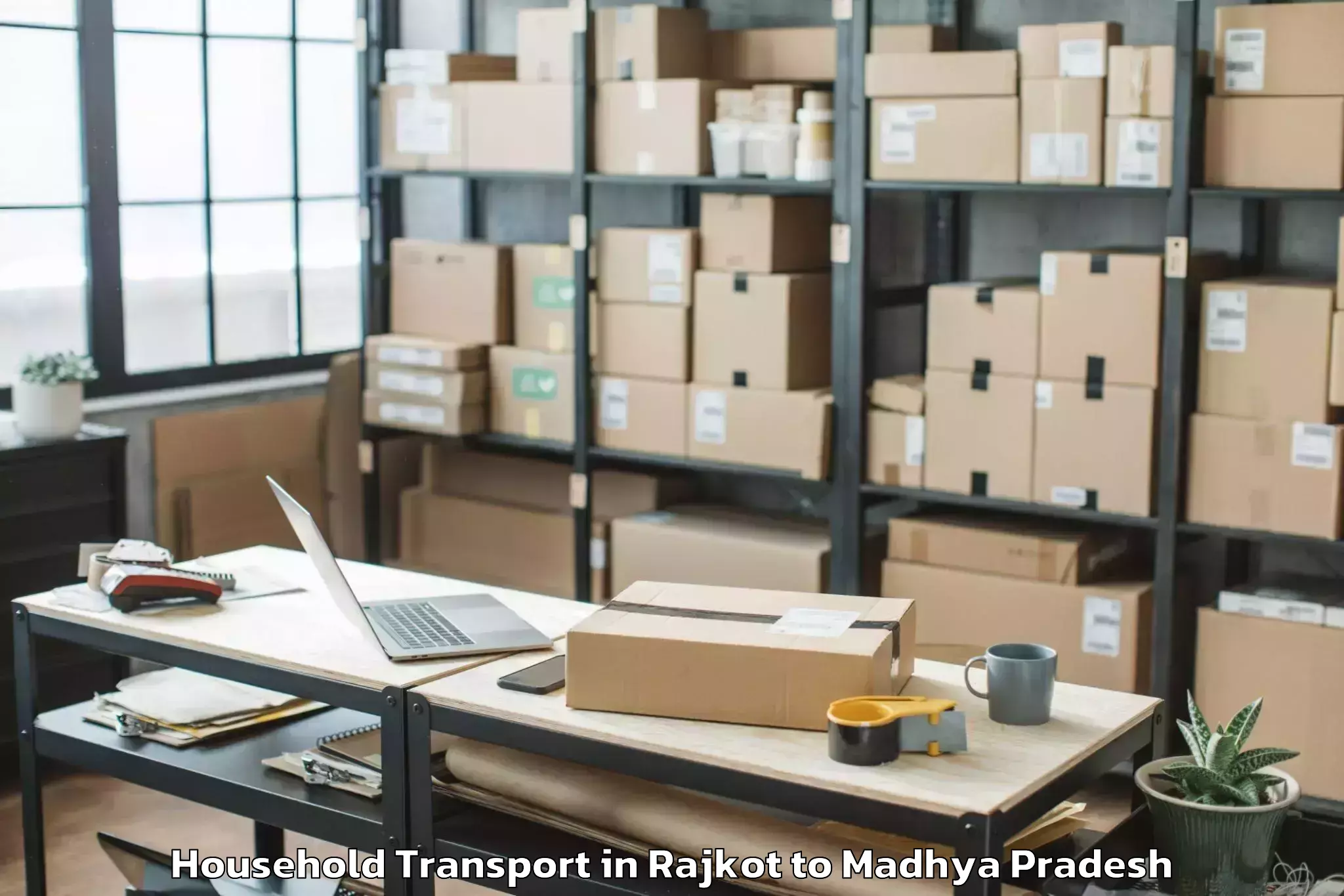 Book Rajkot to Gandhwani Household Transport Online